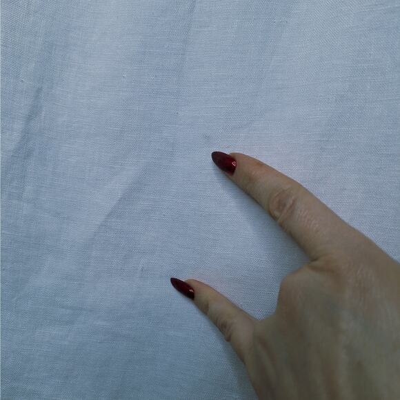 LTS Long Tall Sally 100% Linen Shift Dress Lace Trim 4 Tall Sleeveless White - Picture 9 of 11